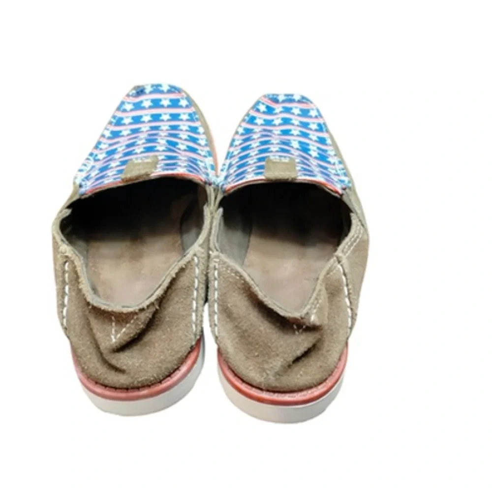 Ariat Shoes Kids Size 5‎ Red White Blue Cruiser Slip On Stars Flag 10021593